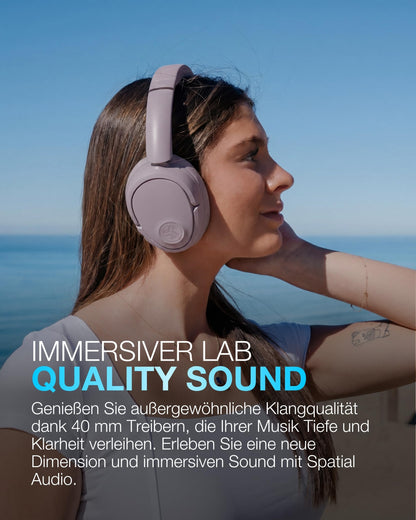 JLab JBuds LUX ANC Over-Ear Bluetooth-Kopfhörer mit Mikrofon, Mauve