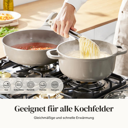 Redchef Topf- und Pfannenset 11-teilig, Keramik, Induktion, Grau
