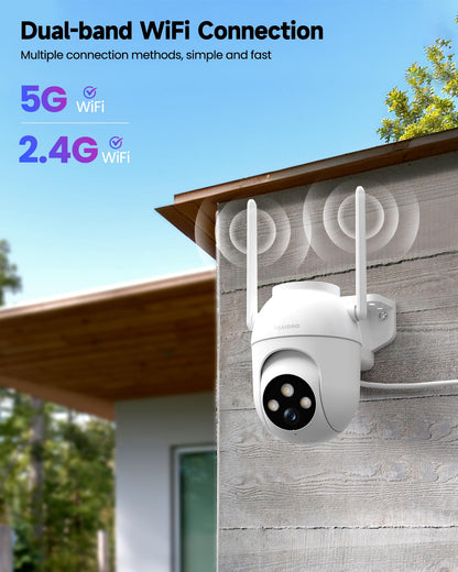 Smart 5MP WLAN Überwachungskamera Aussen PTZ - 2er Set