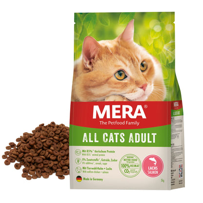 MERA Cats All Cats Adult Trockenfutter Lachs 10 kg - Getreidefrei