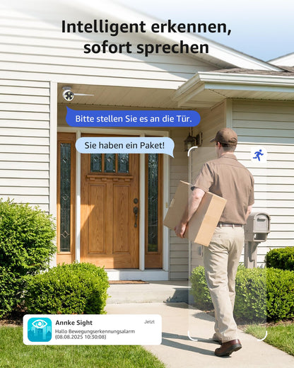 ANNKE Überwachungskamera Set mit 7-Zoll-Touchscreen und 2 Kameras