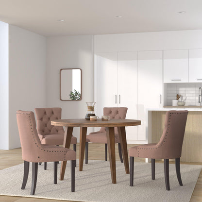 CLP Polsterstuhl Aberdeen 2er Set - Taupe, Gestell Antik
