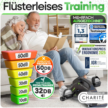 Tretmann Pedaltrainer Pro Set – Leiser, gelenkschonender Heimtrainer