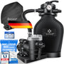 KESSER Sandfilteranlage Pool 400 W, 10.200 L/h, 7-Wege-Ventil in Schwarz mit Druckanzeige