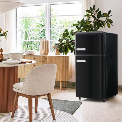Merax Retro Kühl-Gefrierkombination 72L - Schwarz