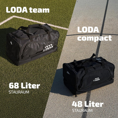 LODA Team Sporttasche 68L mit Schuhfach, Nassfach & Rucksackfunktion