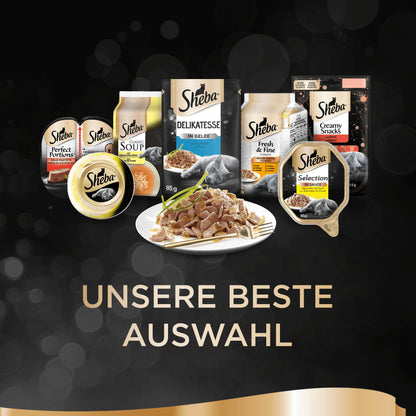 Sheba Delikatesse in Gelee Katzen-Nassfutter Fischauswahl 72 x 85 g