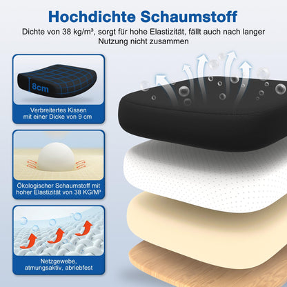 Airchros Bürostuhl ergonomisch mit Kopfstütze und Lendenwirbelstütze