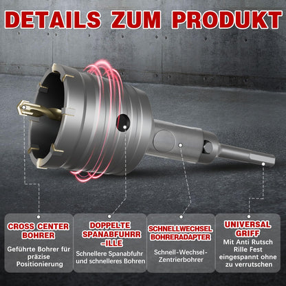 METOTY Bohrkrone Set 22-tlg. SDS Plus/Max - Beton Mauerwerk