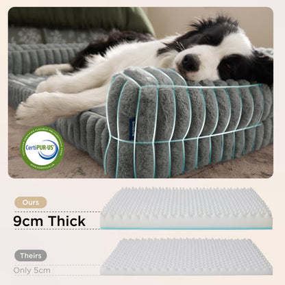 BEDSURE Orthopädisches Hundebett für grosse Hunde, 106x76 cm, grau
