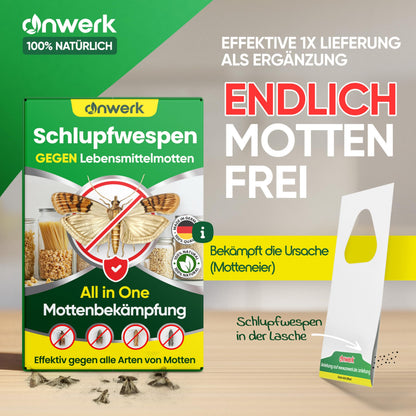 anwerk Schlupfwespen gegen Lebensmittelmotten, 20 Karten, 1 Lieferung
