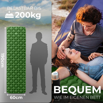Alpenwert Isomatte Outdoor Luftmatratze aufblasbar Grün