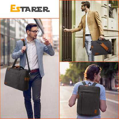 ESTARER Laptoptasche Umwandelbarer Rucksack Umhängetasche 17 Zoll