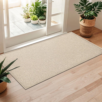 LEKEEPGO Fussmatte Innen 60 x 120 cm, Schmutzfangmatte, Khaki
