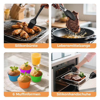 Zorenlepo Airfryer Zubehör-Set 17-teilig für COSORI Turbo Tower Pro