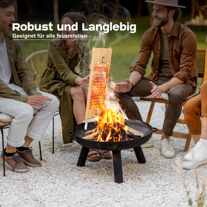 onlyfire Flammlachsbrett 2er Set aus Zedernholz, Edelstahl-Halterung