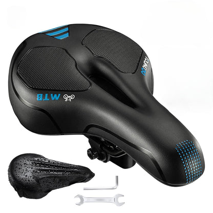 YOUNGDO Fahrradsattel Gel, ergonomisch, wasserdicht mit Abdeckung – PU-Oberfläche und Belüftungsaussparung