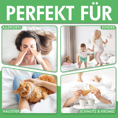 Welldora Premium Milbenbezug Matratzenschoner Allergiker 180x200x20