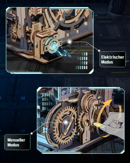 ROKR Marble Spaceport 3D Holzpuzzle Kugelbahn - LGC01 Motorbetrieben