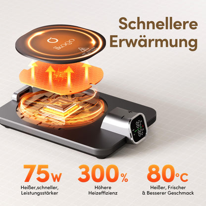 Ikago intelligentes beheiztes Kaffeewärmer Set - Schwarz