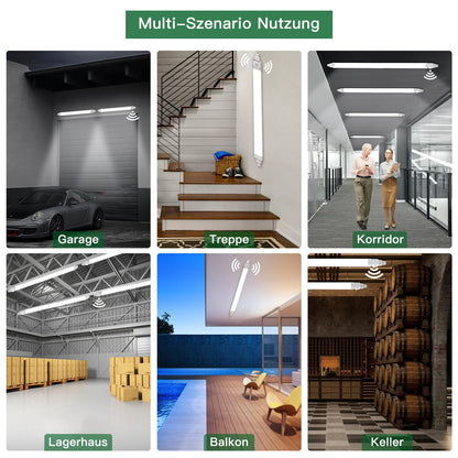 DXLIGHTING LED Feuchtraumleuchte 120 cm mit Bewegungsmelder, IP65