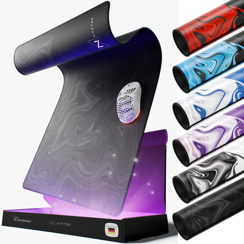 Nyfter XXL Gaming Mauspad Liquid Design 900 x 500 mm, vernähte Kanten