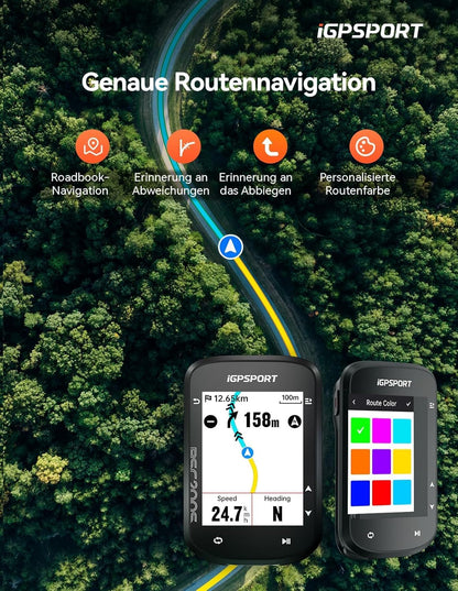 iGPSPORT BSC200S GPS-Fahrradcomputer kabellos mit Routennavigation