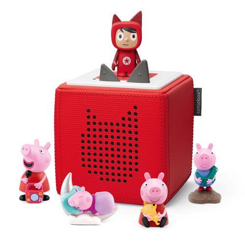 Toniebox Starterset Extrapack Hörspielbox – Rot Peppa Pig