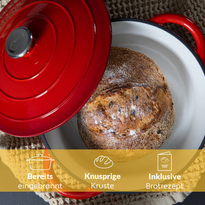 Chefarone Gusseisen Topf Schmortopf - emailliert 26 cm