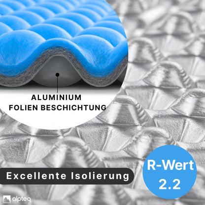 Alpteq SchlafPlatz Isomatte faltbar, IXPE-Schaumstoffmatte, blau