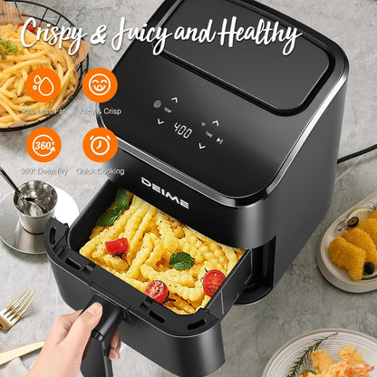 DEIME Heissluftfritteuse RA312D 2,5 l digitaler Airfryer schwarz