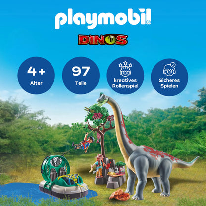 PLAYMOBIL Brachiosaurus-Begegnung mit Luftkissenboot Spielset 71819