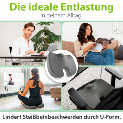 feela.® Orthopädisches Ergonomisches Sitzkissen – 3er Set Medium