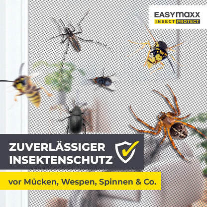 EASYmaxx Insect Protect Teleskop-Fliegengitter – weiss ausziehbar 2er-Set