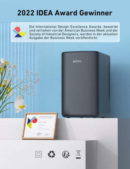 AstroAI 2-in-1 Mini Kühlschrank 6L Kühl/Heiz Schwarz