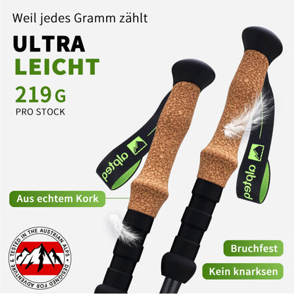 Alpteq Zugspitze Ultraleichte Carbon Trekkingstöcke – Grün