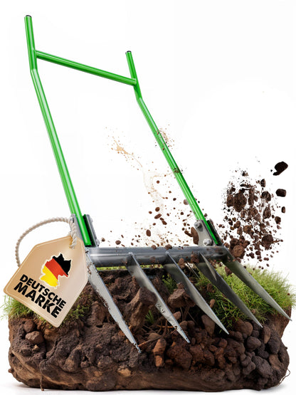 GARLINGO Broadfork Grabegabel – 50cm Breite Trittbügel