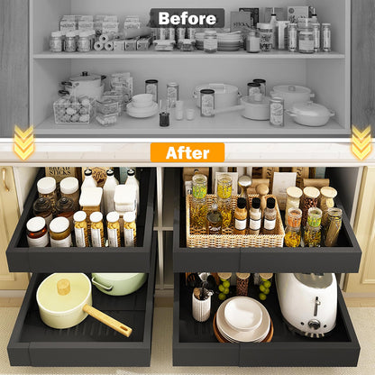 Mointal Teleskopschublade 2er-Set, ausziehbarer Schrank-Organizer