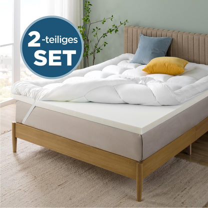 Zinus Matratzen Topper Memory-Schaum - 140x200 cm 10 cm mittel