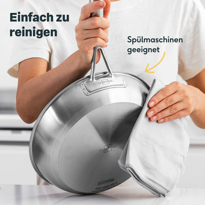 SILBERTHAL Bratpfanne Edelstahl beschichtet - 28 cm Induktion