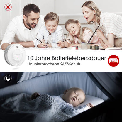 X-Sense SD2J0AX Rauchmelder – 10er Set, 10 Jahre Batterie