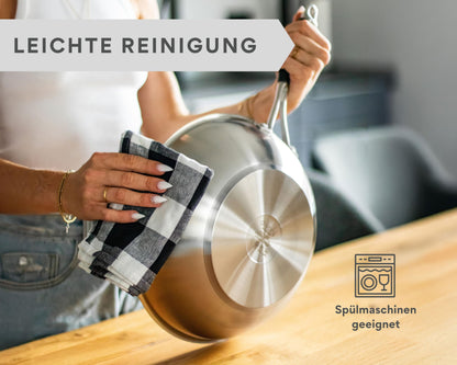 DIVORY PURA Wokpfanne unbeschichtet Induktion – 28 cm