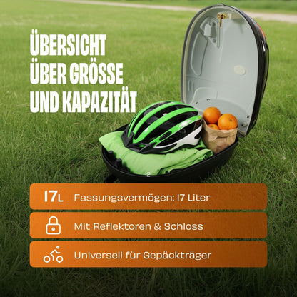 Red Loon Fahrradbox Gepäckträger Topcase abschliessbar, 17 Liter