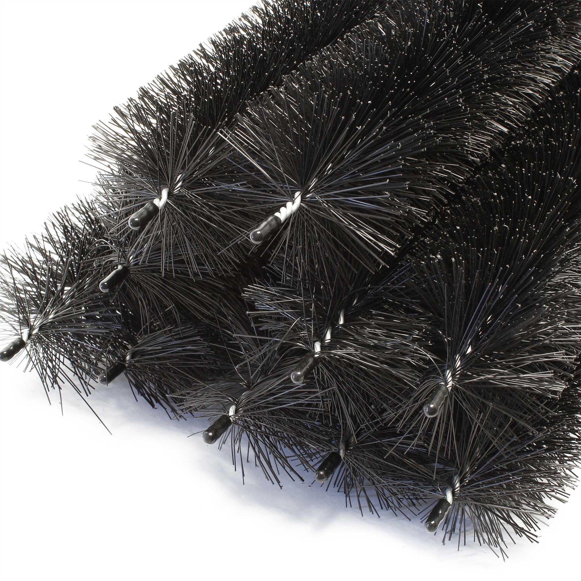 Wiltec Dachrinnenbürste Laubschutz 12 m, Ø 15 cm (10 Stk.): Zylindrische, schwarze Bürste mit Borsten. Schützt Dachrinnen vor Laub und Verstopfung.