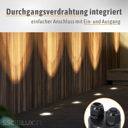 SSC-LUXon JUAVI Bodenspot Aussen GU10 IP67 befahrbar - 4er Set