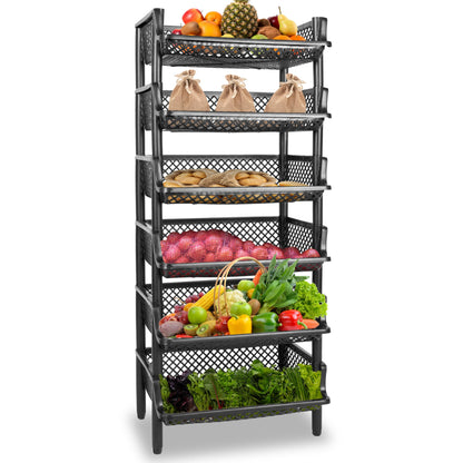 ARTECSIS Korbregal Stecksystem – 2er Set Schwarz Kunststoff