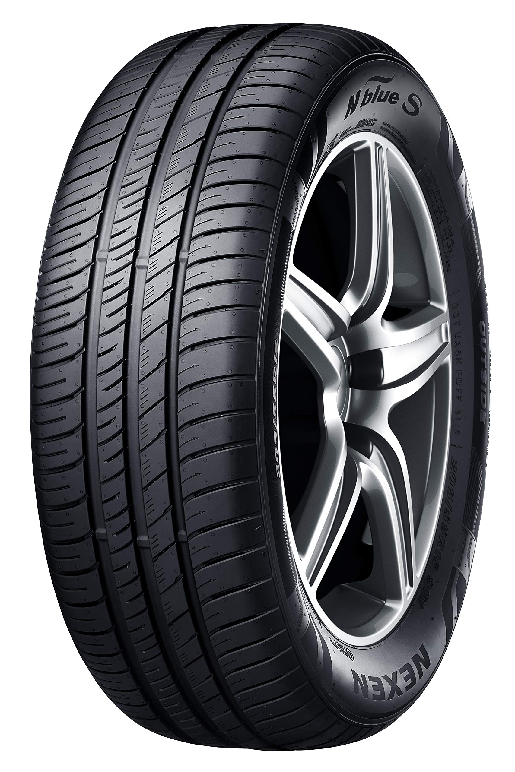 Nexen N'blue S 205/55 R16 91V Sommerreifen für PKW – schwarzer Gummireifen ohne Felge