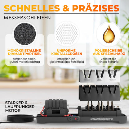 AUSTEIN® TG2202 Elektrischer Diamant Messerschärfer 3 Phasen 20°