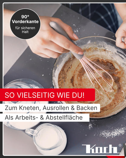 Koch Arbeitsplatte Edelstahl 50 x 40 cm Schneidebrett & Knetbrett