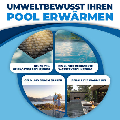 KESSER® Pool Solarabdeckplane Solarfolie – Rechteckig 600x400cm